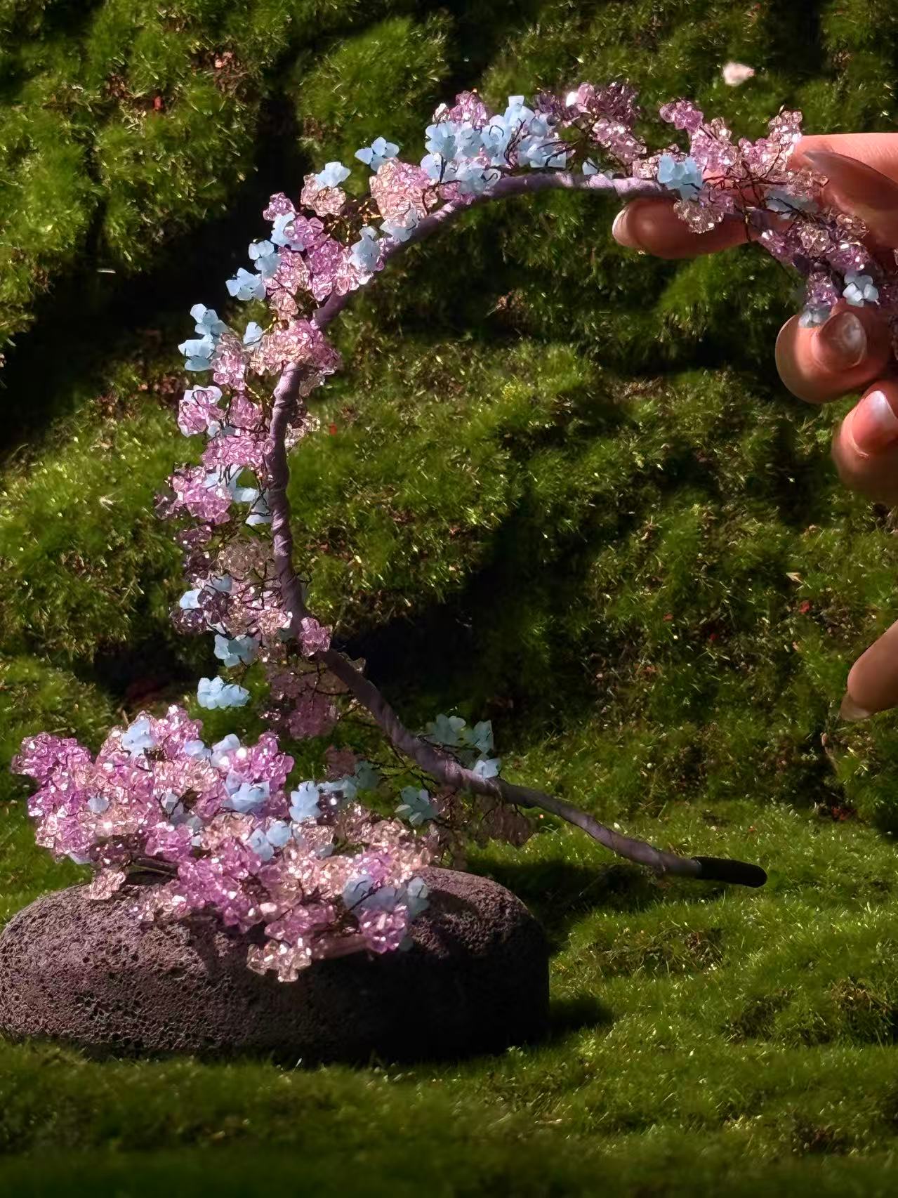 Sky Gypsophila Headband